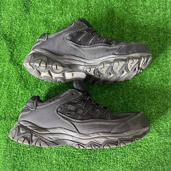 Skechers Cankton Men's Memory Foam Round Steel Toe Work Leather Shoes Size 10.5 - Picture 6 of 12